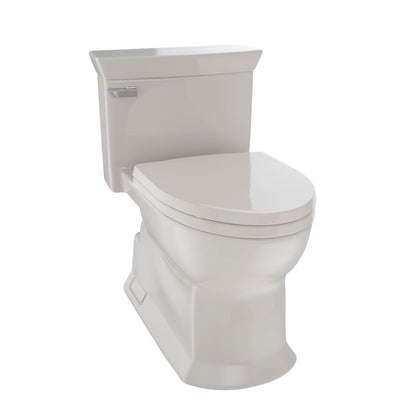 Toto Eco Soirée Toilette allongée monobloc à hauteur universelle de 1,28 GPF avec Cefiontect MS964214CEFG