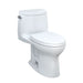 Toilette monobloc Toto Ultramax II, cuvette allongée - 1,28 GPF - Washlet+ Connection MS604124CEFRG - Levier de déclenchement droit