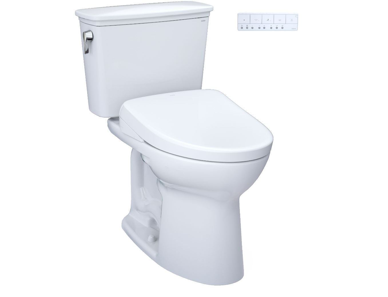Toto Drake Transitional Two-piece Toilet With  S7  Washlet Bidet Seat - 1.28 GPF