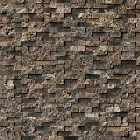 MSI Emperador Splitface Interlocking Wall Tile