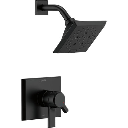 Delta PIVOTAL Monitor 17 Series H2Okinetic Shower Trim -Matte Black (Valve Sold Separately)