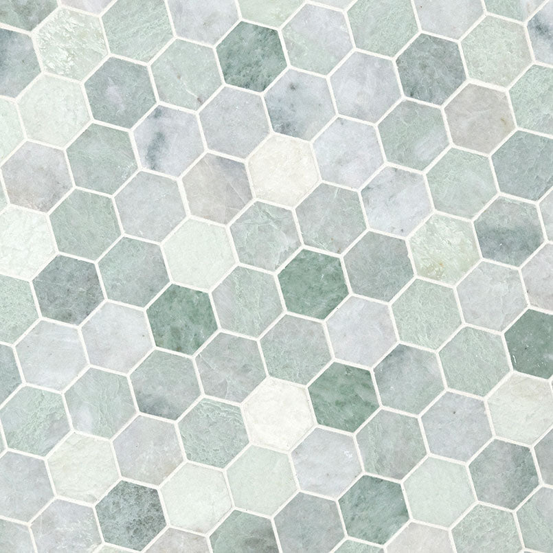 MSI Icelandic Green 2" Hexagon Mosaic Tile
