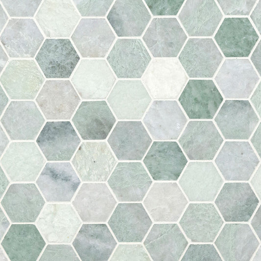 MSI Icelandic Green 2" Hexagon Mosaic Tile