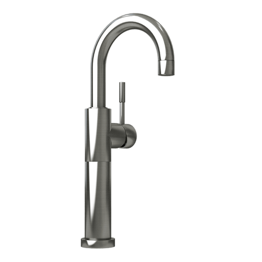 Rubi Dana Raised Single Lever Washbasin Faucet With Drain- Nickel - Renoz