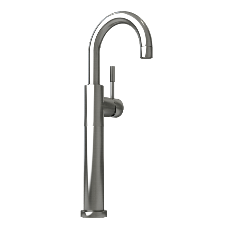 Rubi Dana Raised Single Lever Bassin Faucet With Drain- Nickel - Renoz