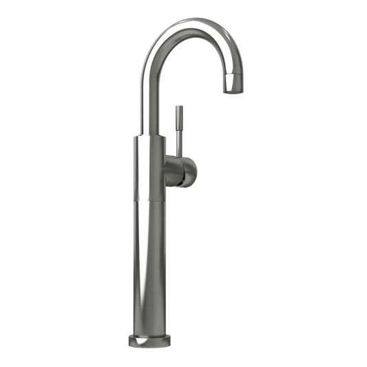 Rubi Dana Raised Single Lever Bassin Faucet With Drain- Nickel - Renoz