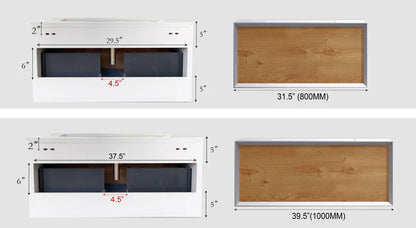 Kodaen Modern Wallmount Vanities Single Drawer - WV0811WD