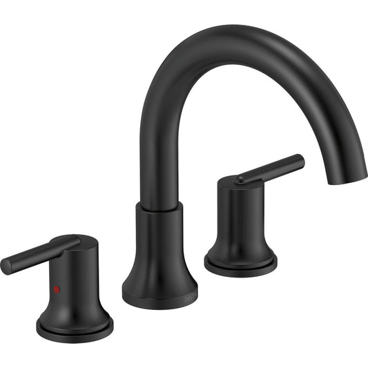 Delta TRINSIC 3 Hole Roman Tub Filler Trim -Matte Black (Valves Sold Separately)