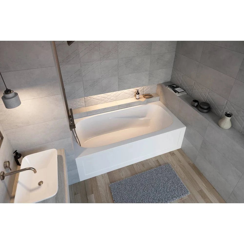 Mirolin Sydney 5-ft. Rectangular Alcove Acrylic Non-Whirlpool Bathtub in White - Renoz