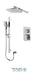 Tenzo - Quantum Chrome T-box Shower Kit With 2 Functions (Pressure Balance )