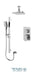 Tenzo - Quantum Chrome T-box Shower Kit 2 Functions (Pressure Balance )