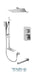 Tenzo - Quantum Chrome T-box Shower Kit With 3 Functions (Pressure Balance)