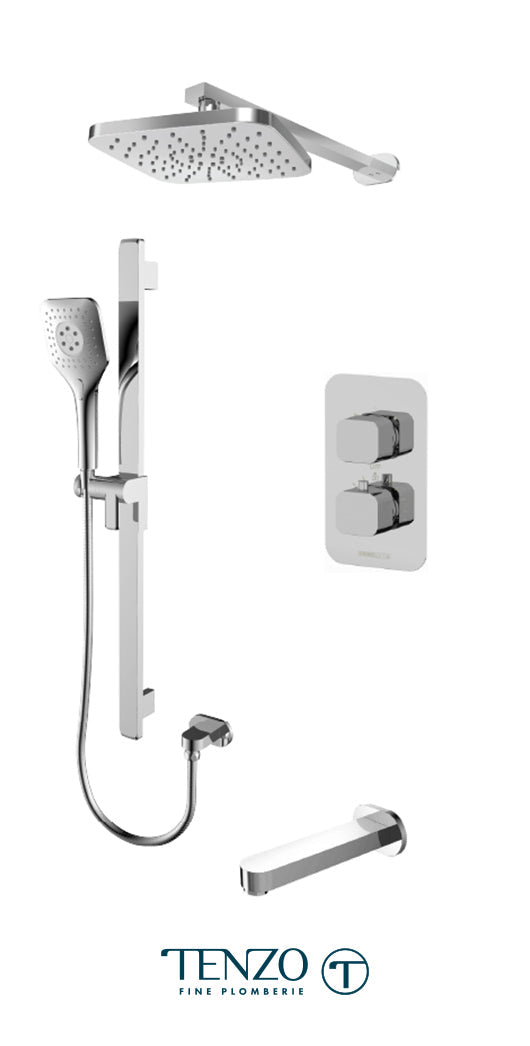 Tenzo Quantum Collection QUT33 Chrome Shower kit