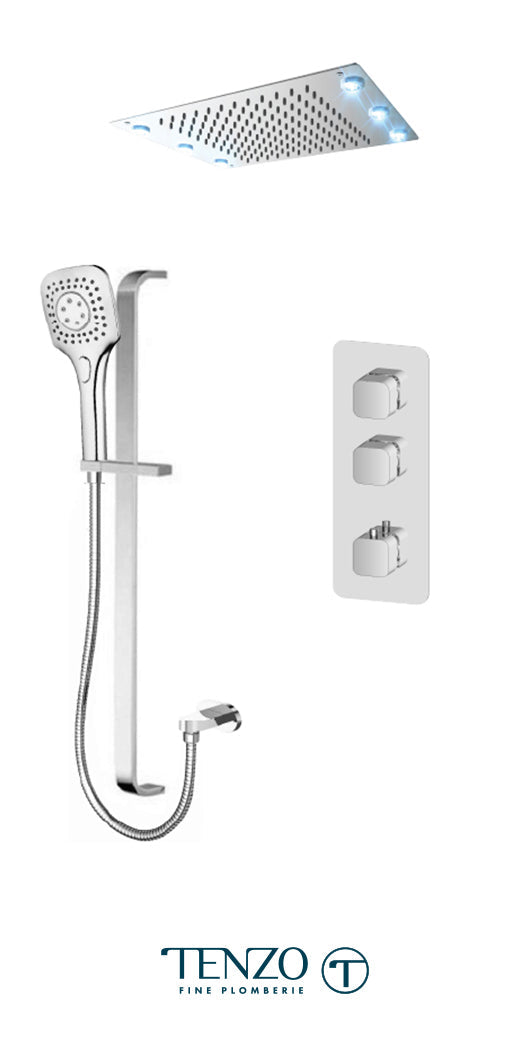 Tenzo - Quantum Extenza Chrome Shower Kit With 2 Functions (Thermostatic)