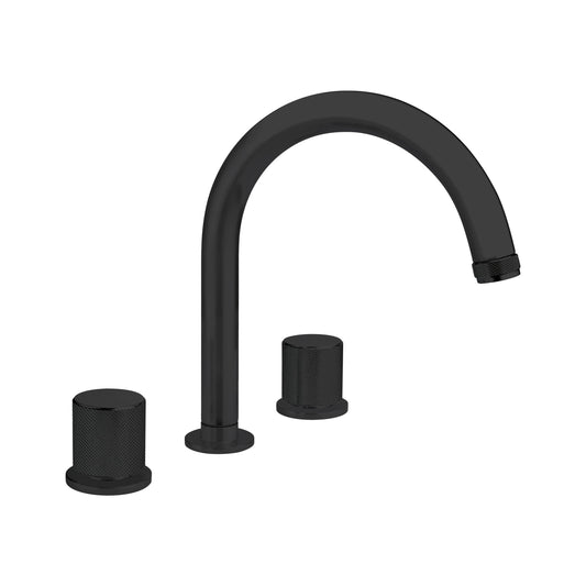 Aquadesign Products Widespread Lav – Drain Included (Contempo R1086) - Matte Black