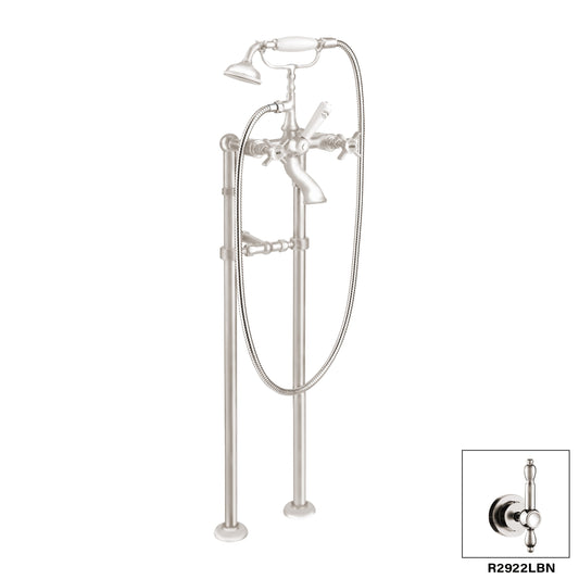 Aquadesign Products Floor Mount Tub Filler (Nostalgia R2922X) - Brushed Nickel