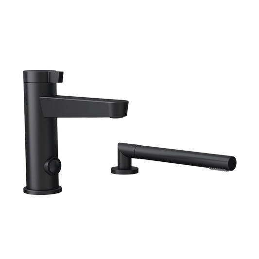 Rubi Abyss Two Pieces Bathtub Faucet- Black - Renoz