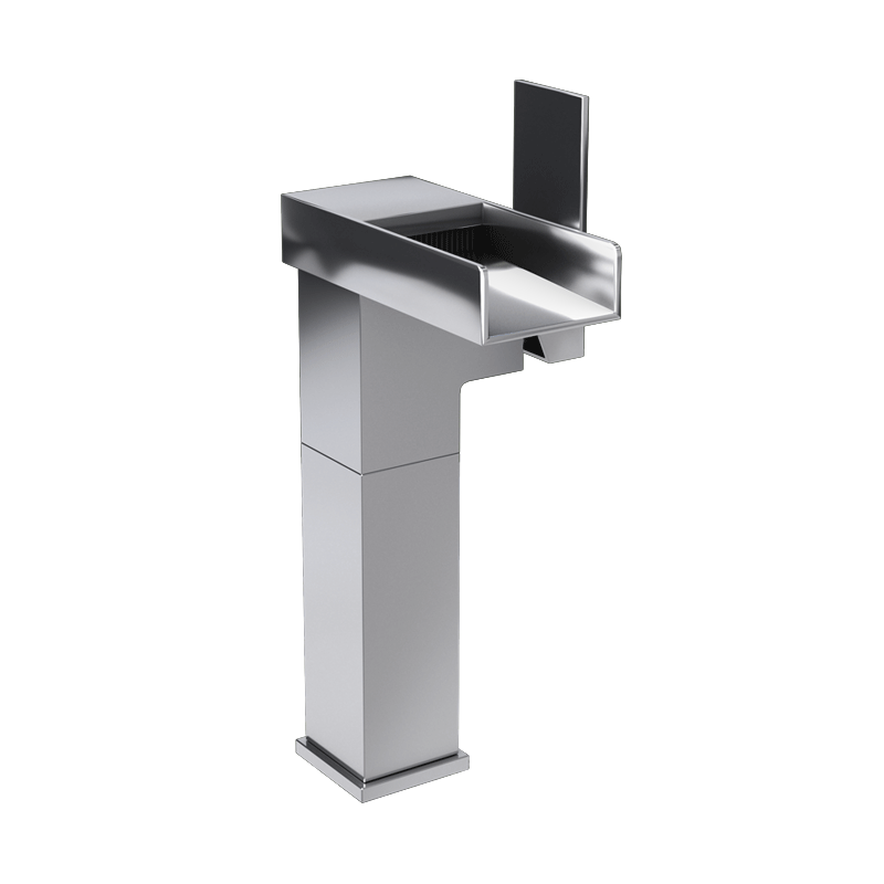 Rubi Kali Raised Single Lever Washbasin Faucet With Drain- Chrome - Renoz