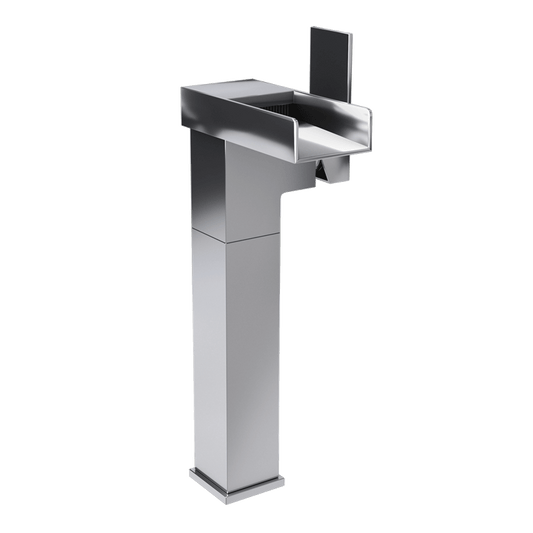 Rubi Kali Raised Single Lever Washbasin Faucet With Drain- Chrome - Renoz