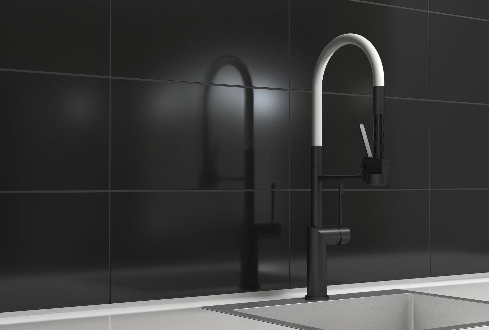 Rubi Sakai Single-lever Professional Style Kitchen Faucet-Black - Renoz