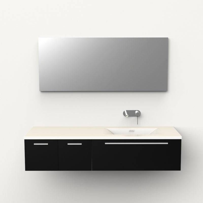 Rubi MMK8105 Bathroom Vanity With 3 Drawers- Lacquered White - Renoz