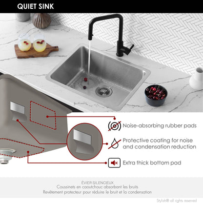Stylish Palma 21"  Dual Mount Single Bowl Kitchen Sink (S-408T) - Renoz