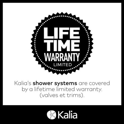 Kalia RoundOne TD2 AQUATONIK T/P with Diverter Shower System with Vertical Ceiling Arm- Pure Nickel PVD