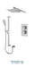 Tenzo - Slik T-box Thermostatic Shower Kit With 2 Functions - Chrome Finish