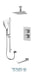 Tenzo - Slik Chrome Thermostatic T-box Shower Kit With 3 Functions