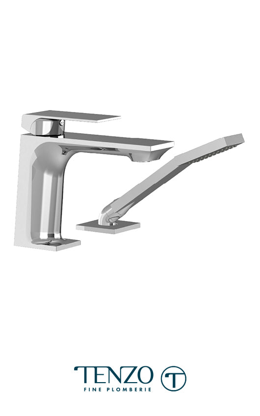 Tenzo - Slik Deck Mount 2 Pieces Tub Filler Chrome