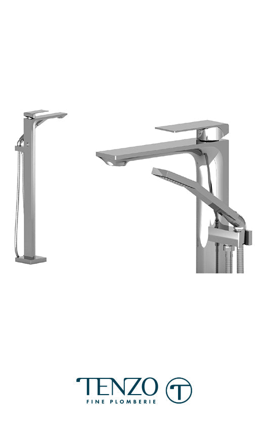 Tenzo - Slik Freestanding Floor Mount Tub Filler Chrome