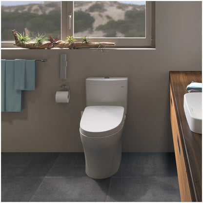 Toto Aquia IV 0.9 / 1.28 GPF Dual Flush One Piece Elongated Toilet with Push Button Flush