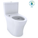 Toilette allongée monobloc à double chasse Toto Aquia IV 0,9 / 1,28 GPF avec chasse d'eau à bouton-poussoir