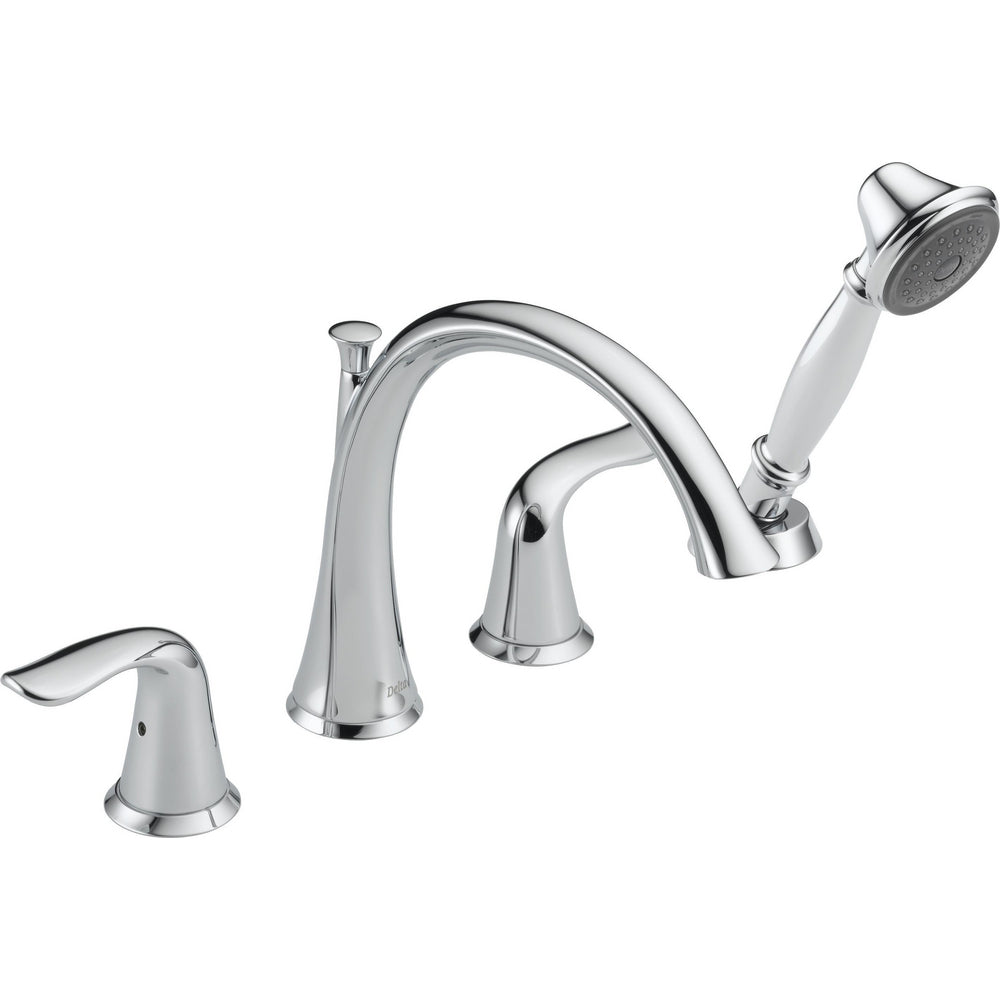 Delta LAHARA Roman Tub Filler with Handshower Trim -Chrome