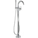 Delta TRINSIC Single Handle Floor Mount Tub Filler Trim with Hand Shower -Chrome (Valves Sold Separately)