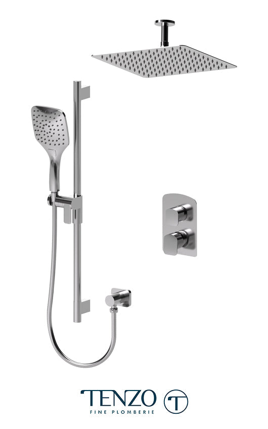 Tenzo - Delano T-box Valve Thermostatic Shower Kit With 2 Functions DET32-21132