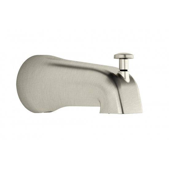 Kalia 5.25" Bath Tub Spout With Diverter for Hand Shower - Brushed Nickel