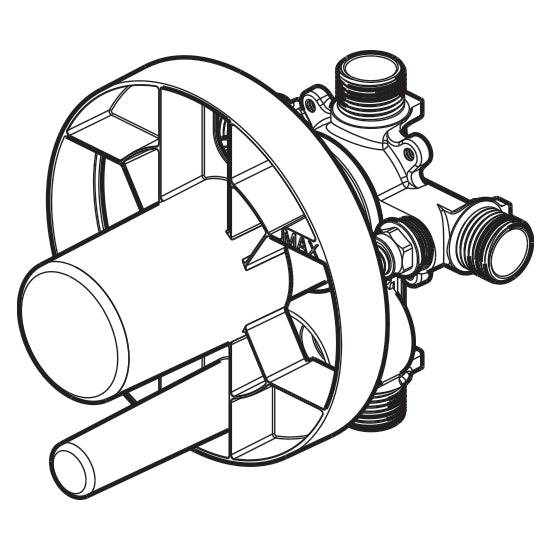 Kalia 1/2" Pressure Balance Valve with Integrated Diverter and ABS Protective Cover - Renoz