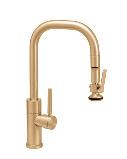 Waterstone Fulton Modern Prep Size PLP Pulldown Faucet – Lever Sprayer 10380