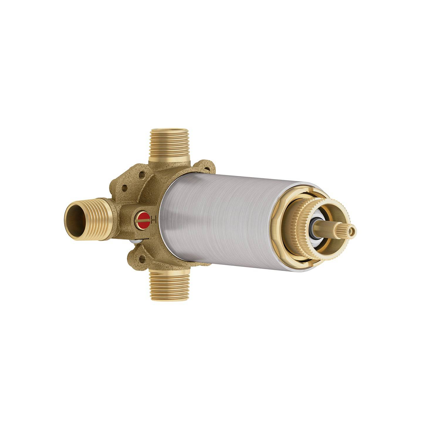 Kalia 2-Way AQUATONIK Type T/P 1/2" Coaxial Valve with Diverter and ABS Protective Cover Pure Nickel PVD - Renoz