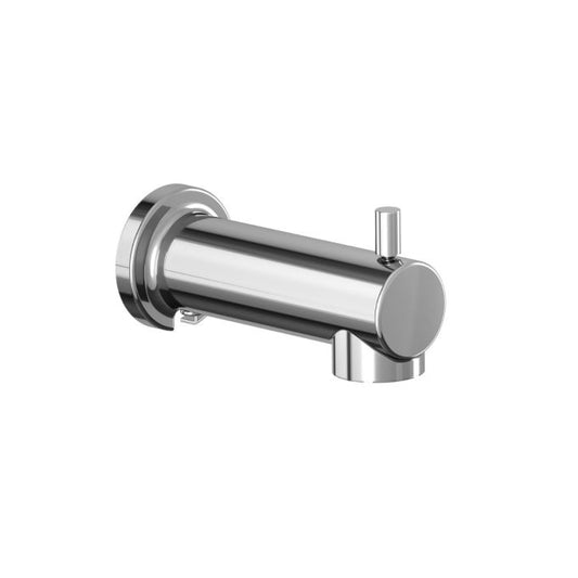 Kalia - Round Tub Spout With Diverter and Slip-fit Installation Chrome