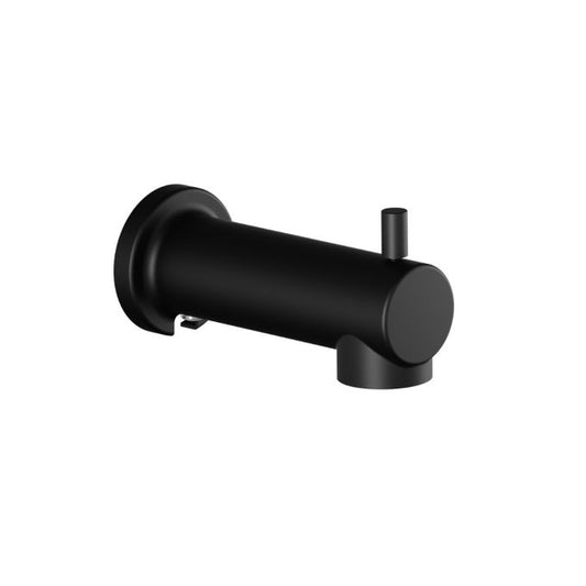 Kalia - Round Tub Spout With Diverter and Slip-fit Installation Matte Black