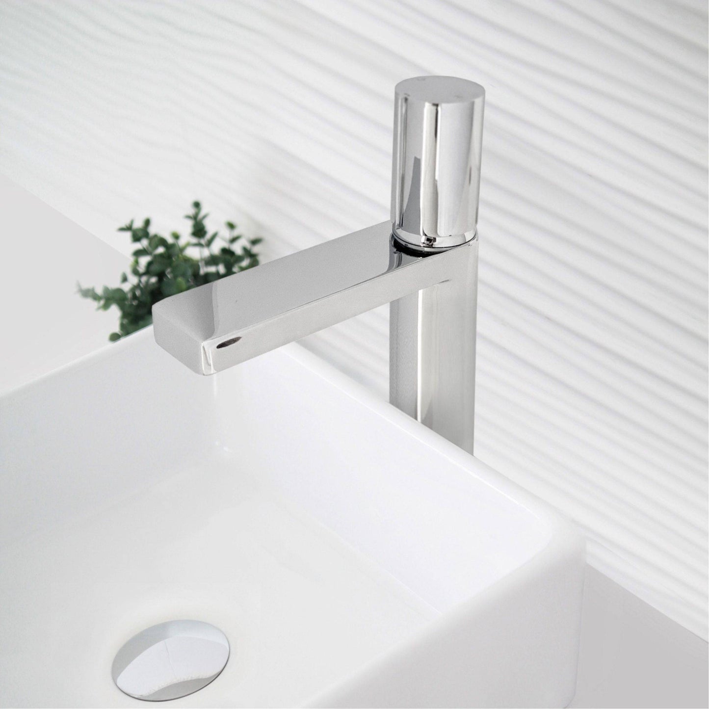 Stylish Nessa 12.5" Single Handle Bathroom Vessel Faucet, Polished Chrome Finish B-122C - Renoz
