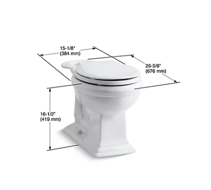 Kohler Memoirs Comfort Height Round-Front Chair Height Toilet Bowl