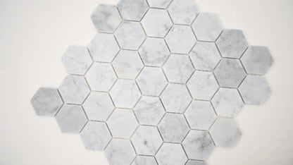 MSI Backsplash and Wall Tile Carrara White 2" x 2" Hexagon Honed