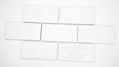 MSI Backsplash and Wall Tile Whisper White Subway Tile 3" x 6" Glossy
