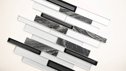 MSI Backsplash and Wall Tile Rocklin Interlocking Glass Tile 8mm