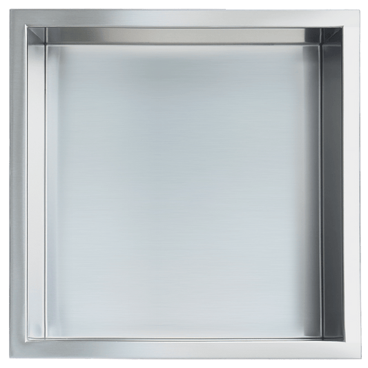 Gena Decor 12" x 12" Stainless Steel Niche Brushed