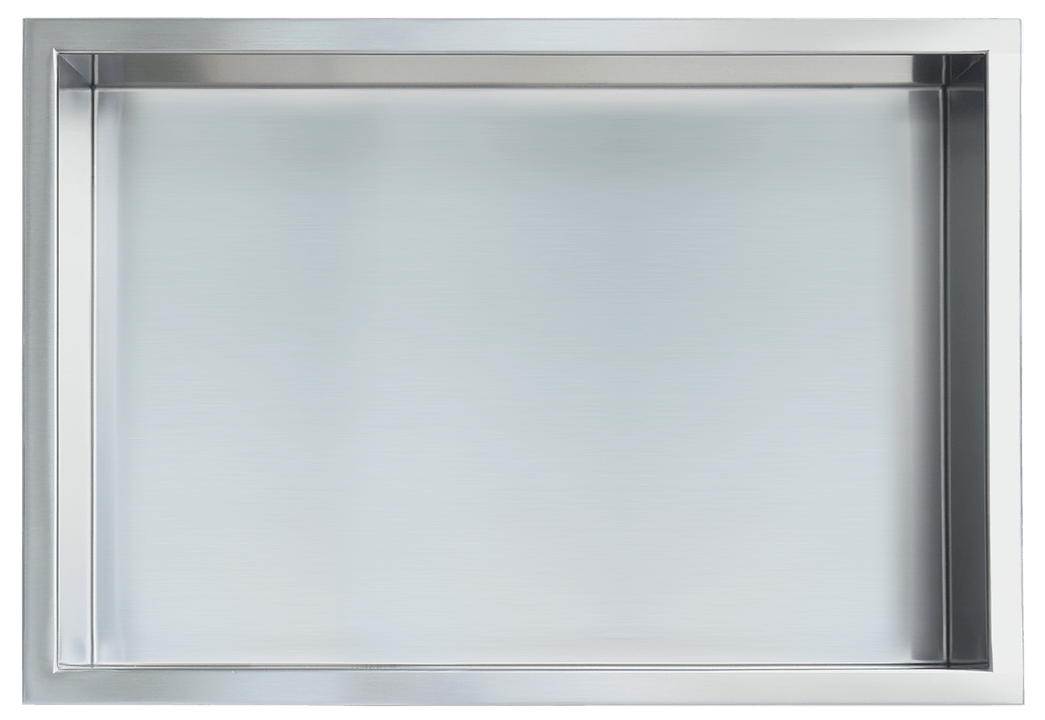 Gena Decor 12" x 18" Stainless Steel Niche Brushed