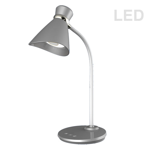 Dainolite 6W LED Desk Lamp, Silver Finish - Renoz
